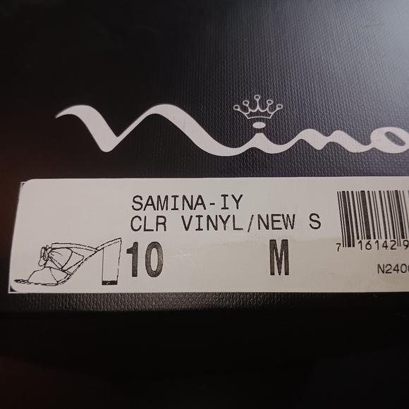 Nina women's high heels evening sandals size 10M vinyl - Picture 6 of 6